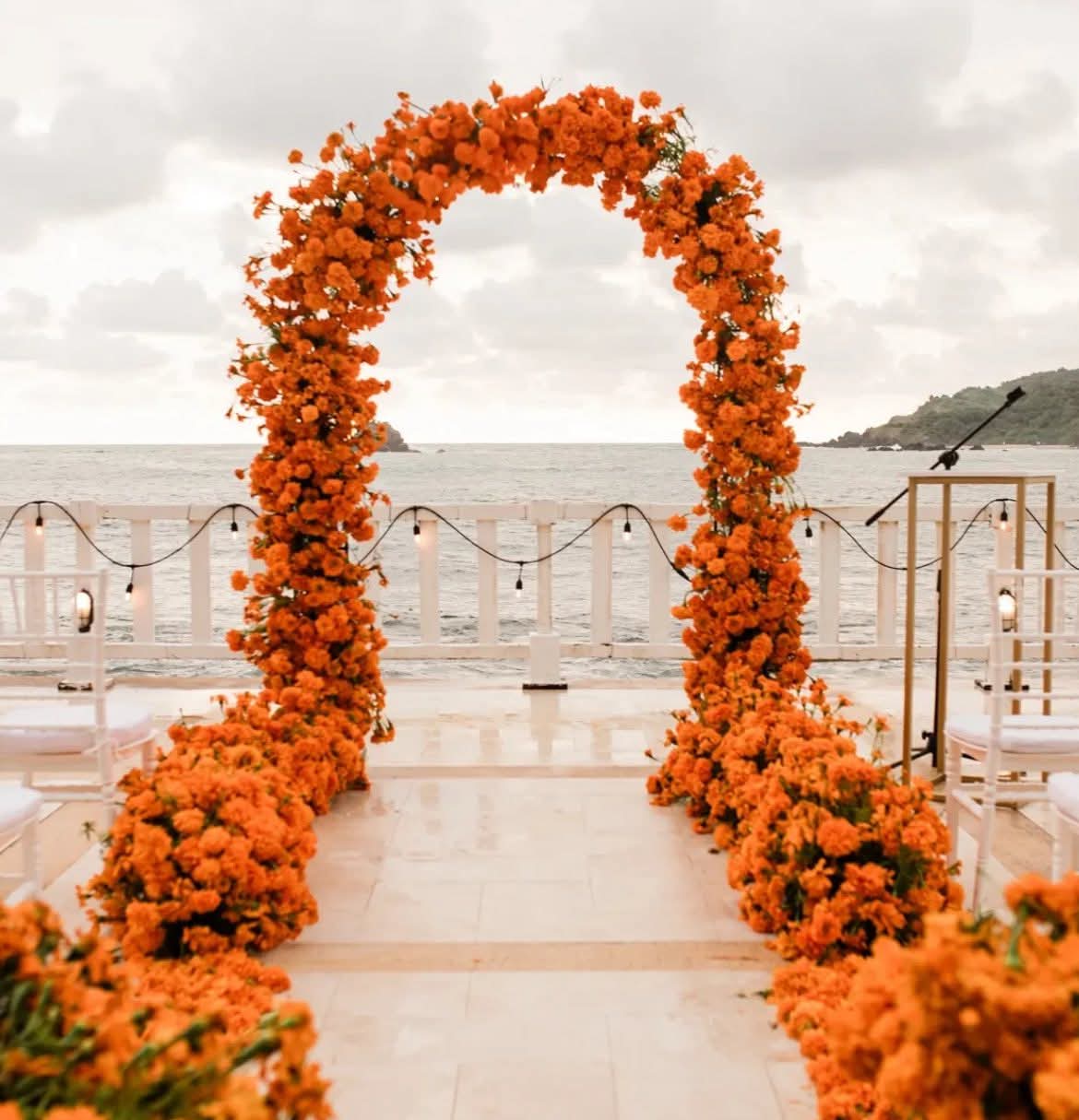 Novia en locación de boda destino